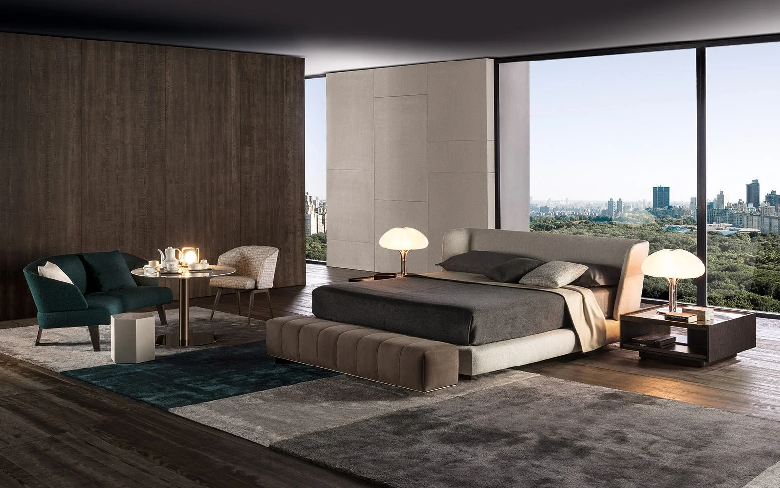 Giường ngủ đầu giường ôm bọc vải da chân lưỡi kim loại M8-I147