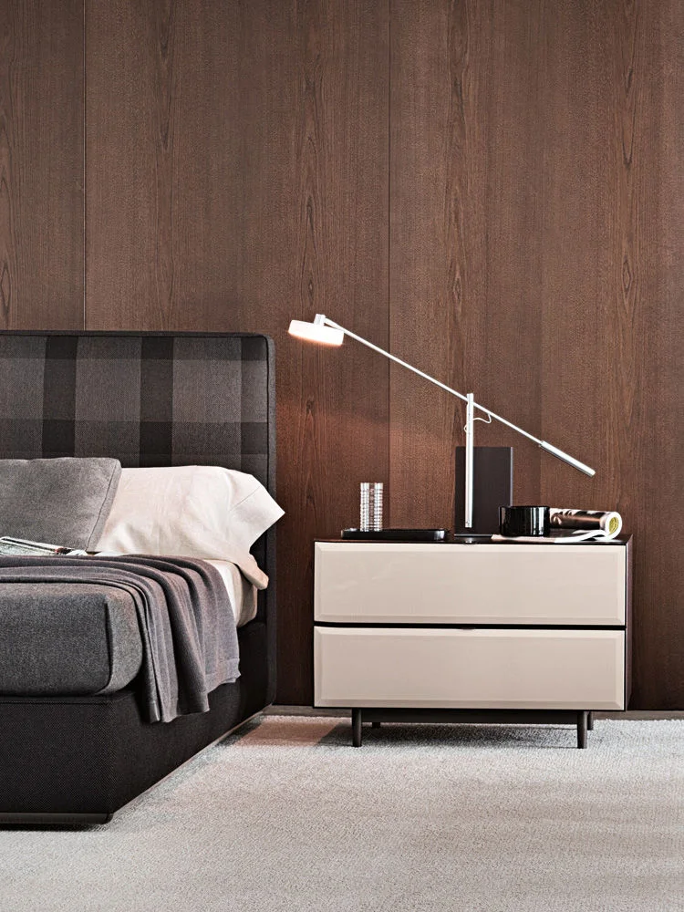 Tủ đầu giường sồi cánh vát cạnh đặt sàn hoặc chân lửng M8-I442