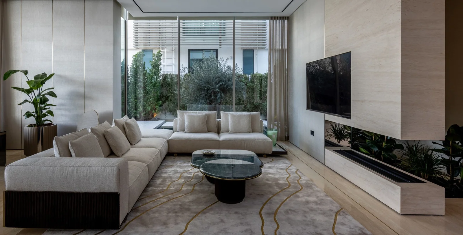 Sofa modul vỏ ngoài bọc vải chần nổi phong cách Ý