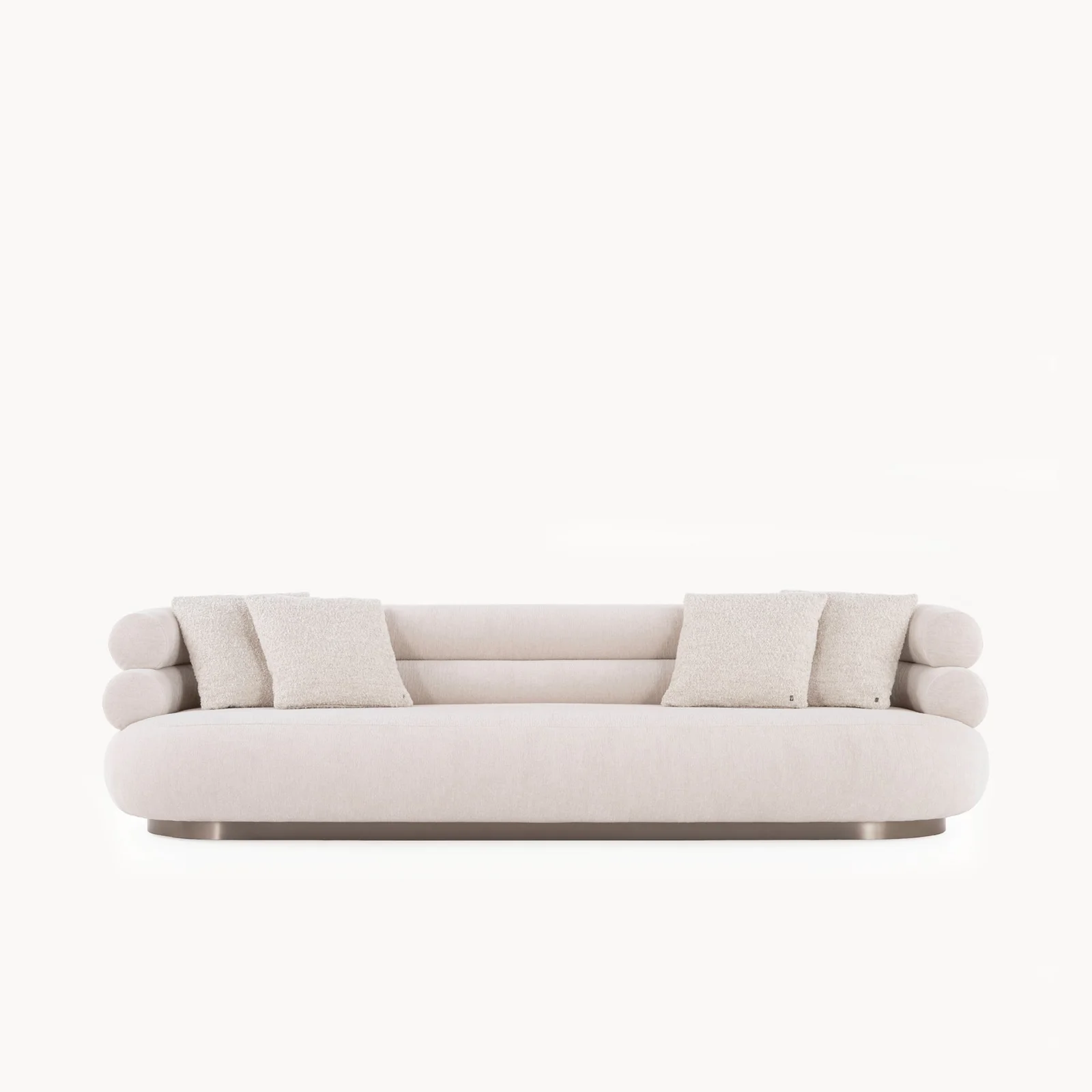 Sofa lưng ống tròn xếp lớp bọc vải co giãn