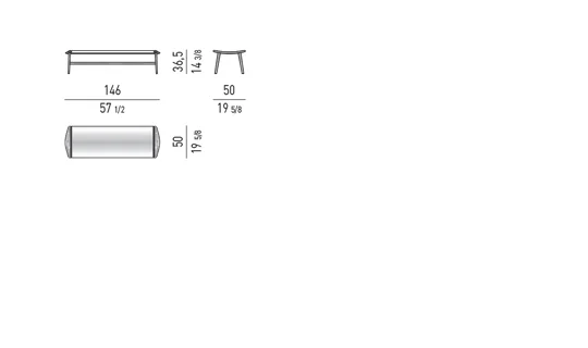 Ghế băng khung gỗ tần bì bọc nệm hoặc da - Ghế băng da yên ngựa 146x50 cm, cao 36,5 cm