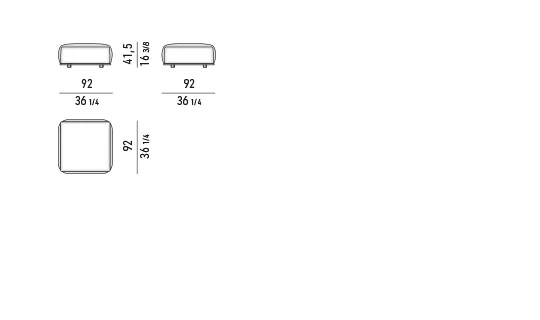 Ghế đôn bọc dải vải ghép nhiều kích thước - Ghế đôn 92x92 cm