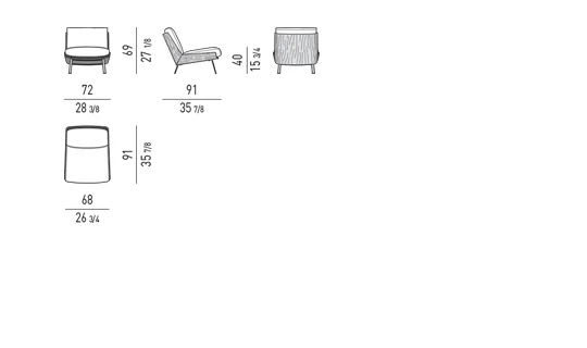 Ghế bành ngoài trời vỏ gỗ teak cong chân thép không gỉ - Ghế Bành Without Armrests