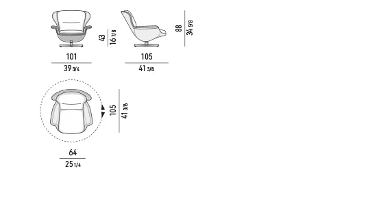 Ghế bành thư giãn vỏ mây đan chân xoay hoặc chân gỗ - Bản đệm êm - Ghế bergère có tay vịn đế xoay 101 cm