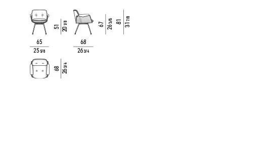 Ghế bành thư giãn vỏ gỗ cong hoặc bọc da - Vỏ bọc da - Ghế ăn nhỏ 65 cm - cố định - chân kim loại