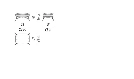 Ghế bành thư giãn chân nhôm đúc điêu khắc, đệm lông vũ - Đôn gác chân