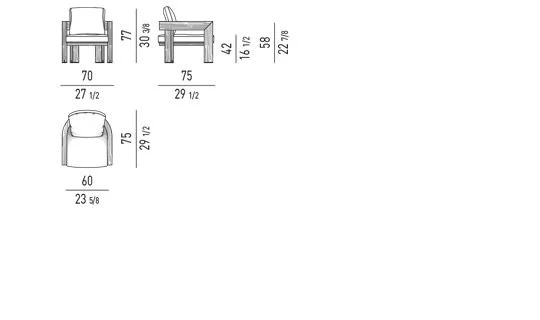 Ghế bành ngoài trời gỗ iroko đệm sâu êm - 