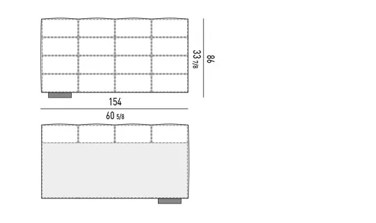 Giường ngủ nệm lò xo đầu giường chần ô vuông hiện đại - Headboard