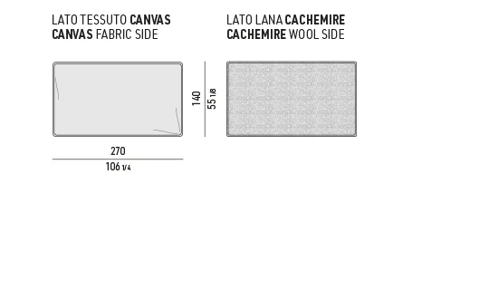 Chăn ga gối cao cấp hai mặt vải bố và len cashmere - Chăn phủ giường 270x140 cm