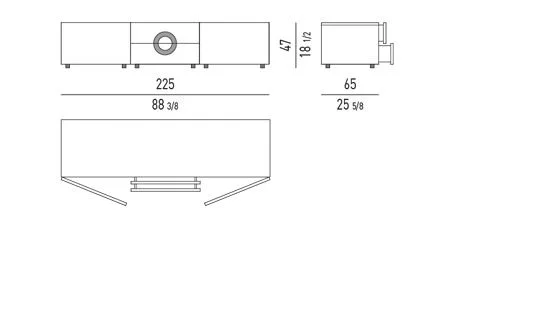 Kệ sách trang trí hệ tủ modul ghép nối gỗ óc chó - 