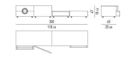 Kệ sách trang trí hệ tủ modul ghép nối gỗ óc chó - 