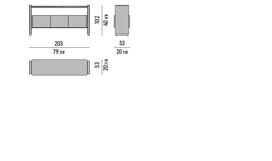 Kệ sách trang trí tủ ngang chân nhôm đá cẩm thạch - Tủ ngang phòng ăn 203x53 cm, cao 102 cm