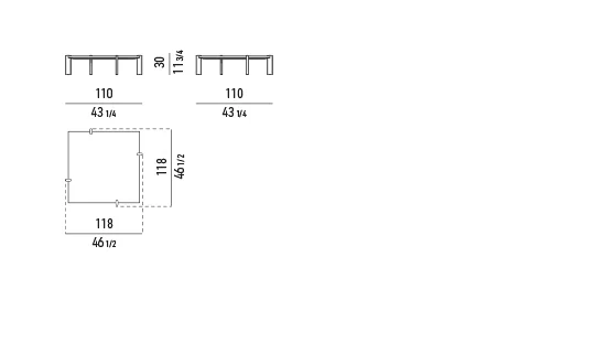 Bàn trà chân nhôm vươn cao ôm mặt đá hoặc gỗ - 