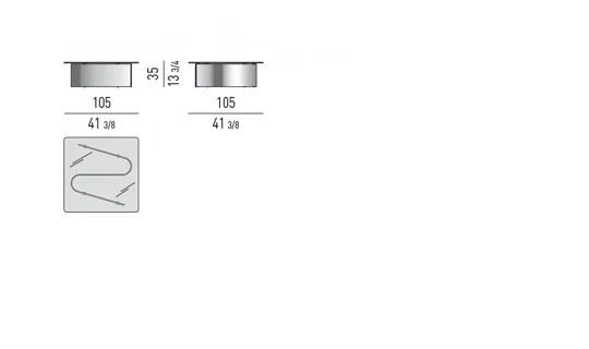Bàn trà đế nhôm uốn sóng điêu khắc mặt kính bronze - 