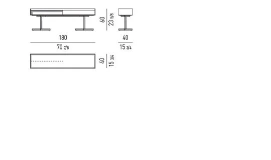Bàn trà kèm ngăn chứa khay rút chân chữ thập đồng - Bàn console Bàn