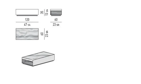 Bàn trà khung mạ vàng chrome ngăn chứa mặt đá quý - 