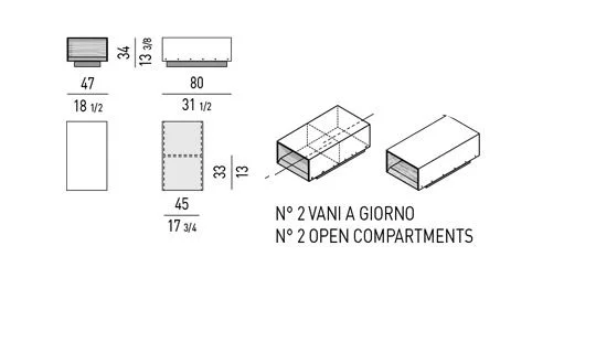 Bàn trà hộp mở hai mặt vỏ đồng ốp veneer gỗ - 