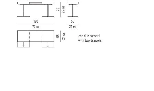 Bàn console hộp kệ mở gỗ sồi mocha đế kim loại bronze - Bàn viết