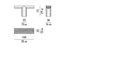 Bàn console thép bóng nửa trụ rỗng mặt gỗ tần bì chải - 