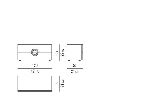 Tủ đầu giường tay nắm tròn niken đen, nhiều màu sơn - Chest Of Drawers