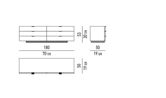 Tủ đầu giường sơn bóng đế kim loại màu thiếc vững chãi - Chest Of Drawers