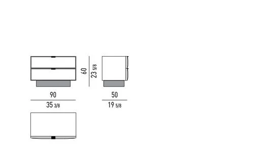 Tủ đầu giường sồi cánh vát cạnh đặt sàn hoặc chân lửng - Nightstand