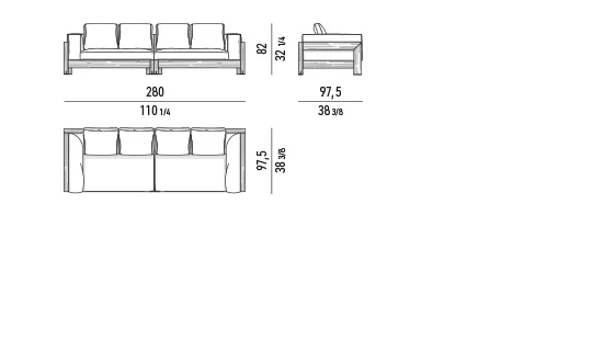 Sofa modul ngoài trời gỗ iroko vân tự nhiên kèm bàn trà - Sofa ghép 280 cm