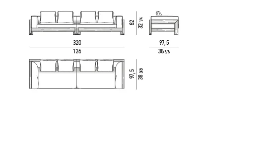 Sofa modul ngoài trời gỗ iroko vân tự nhiên kèm bàn trà - Sofa ghép 320 cm