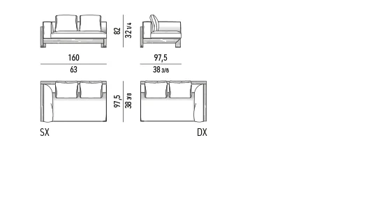 Sofa modul ngoài trời gỗ iroko vân tự nhiên kèm bàn trà - Modul một tay vịn 160 cm