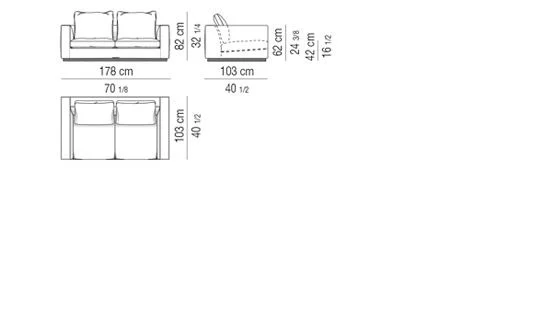 Sofa chân thấp sát sàn đường nét tối giản thanh lịch - Sofa 178 cm