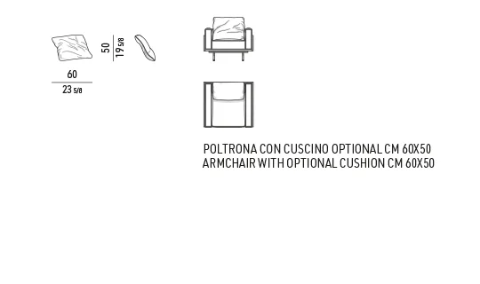 Sofa khung gỗ palisander nâu đậm chân kim loại - Gối tuỳ chọn cho ghế bành 60x50 cm