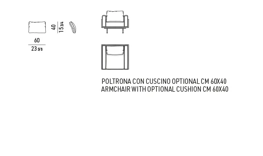 Sofa khung gỗ palisander nâu đậm chân kim loại - Gối tuỳ chọn cho ghế bành 60x40 cm