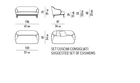Sofa nhỏ gọn lưng ôm chân nhôm đúc, khung gỗ tần bì - Sofa