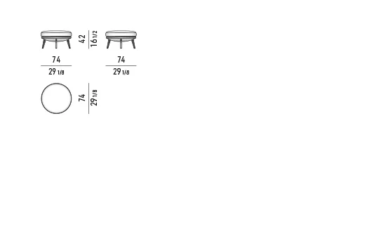 Sofa hai chỗ dáng tổ ấm, chân gỗ hoặc đế chữ X - Đôn gác chân chân cao