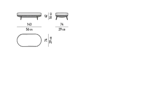 Sofa ngoài trời dáng tổ ấm đan dây polypropylene, chân gỗ tếch - Ghế bench