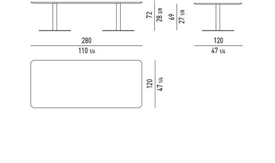 Bàn ăn chân trụ kim loại màu thiếc mặt veneer - 