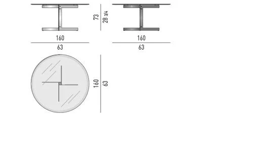 Bàn ăn chân kim loại phối crôm vàng mặt gỗ đá kính - Glass Mặt