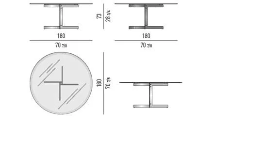 Bàn ăn chân kim loại phối crôm vàng mặt gỗ đá kính - Glass Mặt