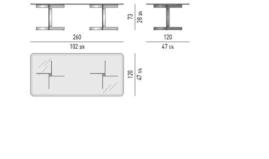 Bàn ăn chân kim loại phối crôm vàng mặt gỗ đá kính - Glass Mặt
