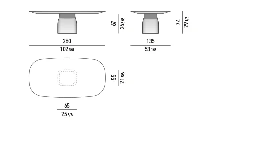 Bàn ăn đế điêu khắc uốn lượn mặt đá hoặc gỗ -