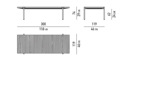 Bàn ăn họp chữ nhật lớn mặt gỗ palisander chân nhôm - 