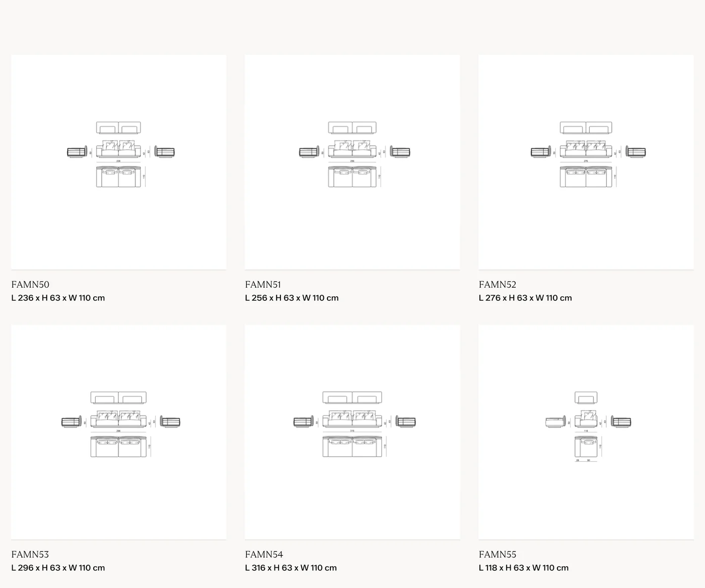 Sofa modul tay vịn rỗng làm ngăn mở, thép satin - Bản vẽ kích thước 1/4