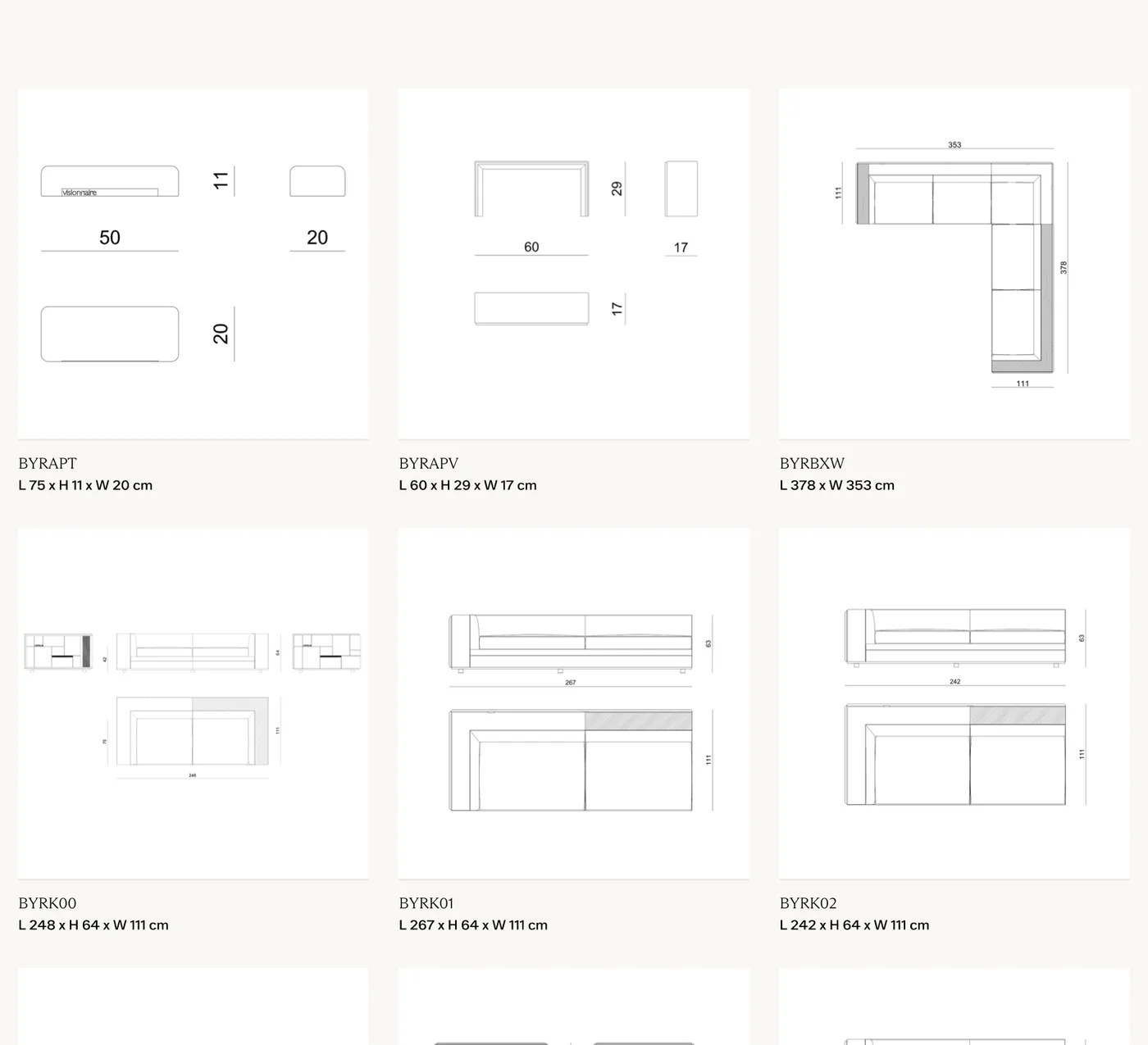 Sofa modul tấm trừu tượng, ngăn kệ sách đèn LED - Bản vẽ kích thước 1/8
