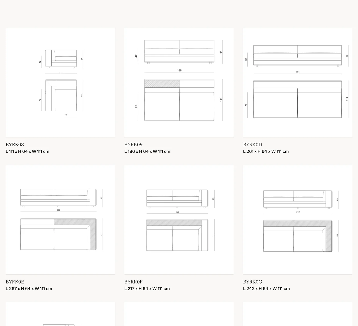 Sofa modul tấm trừu tượng, ngăn kệ sách đèn LED - Bản vẽ kích thước 2/8