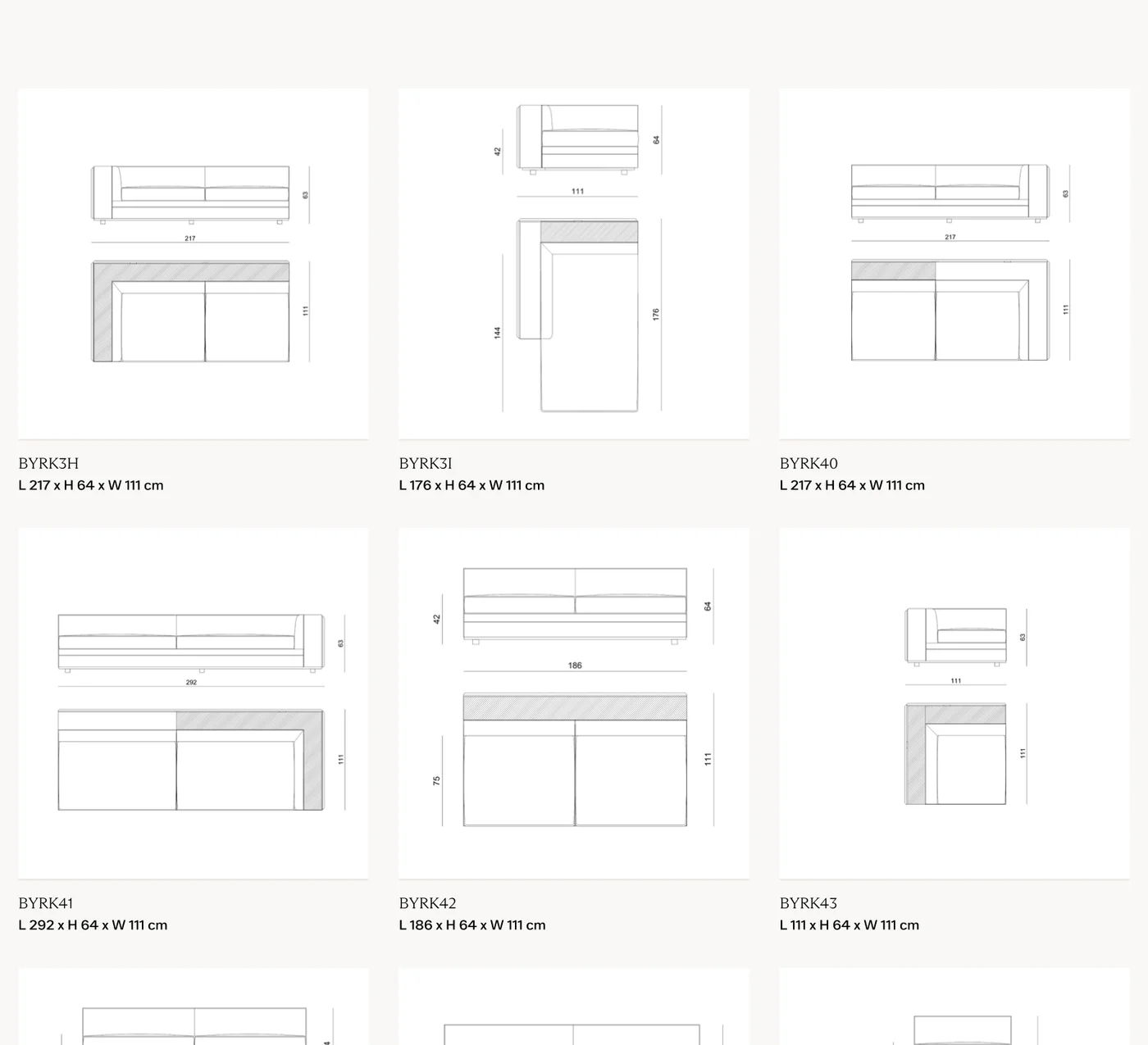 Sofa modul tấm trừu tượng, ngăn kệ sách đèn LED - Bản vẽ kích thước 7/8