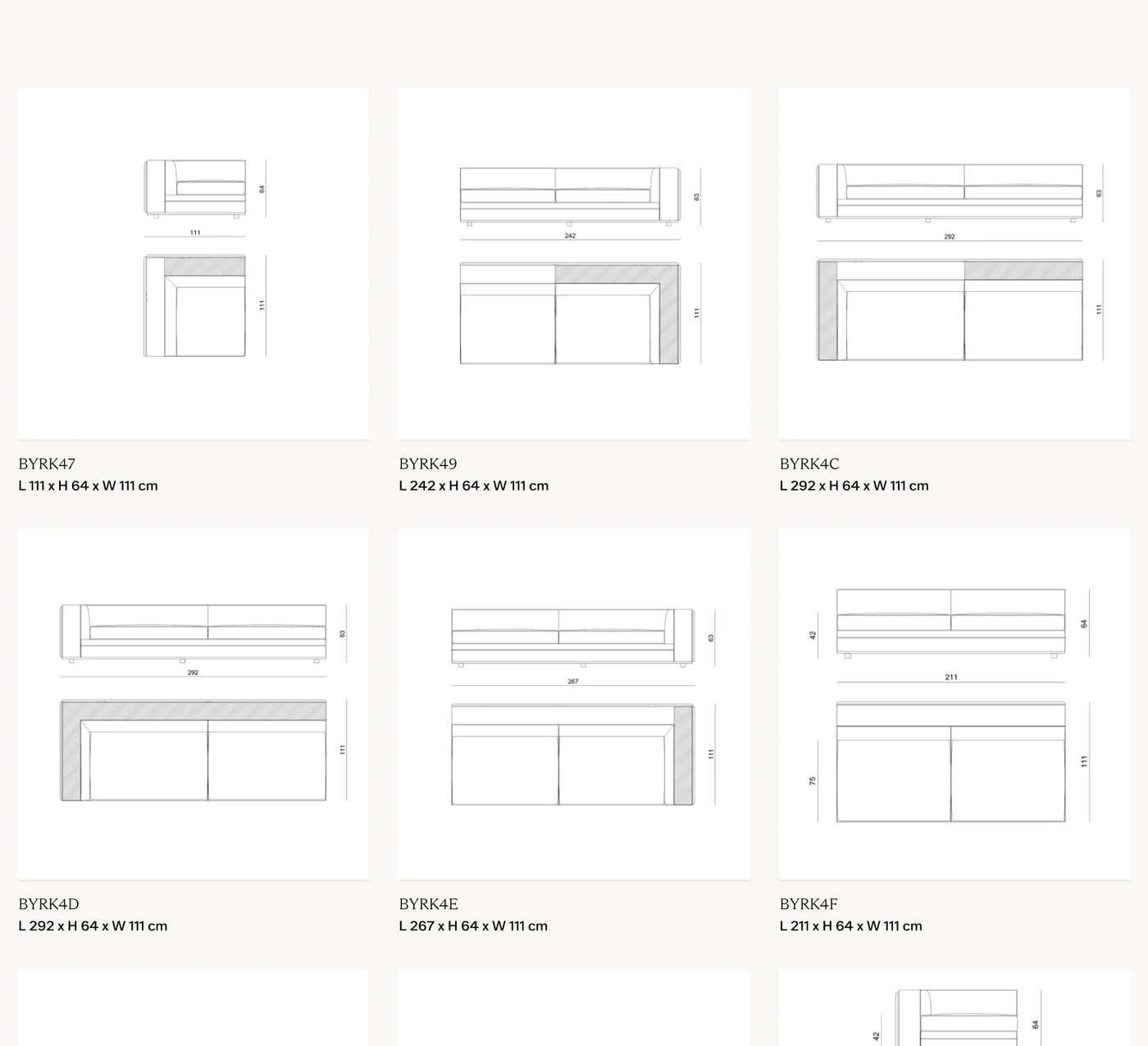 Sofa modul tấm trừu tượng, ngăn kệ sách đèn LED - Bản vẽ kích thước 8/8