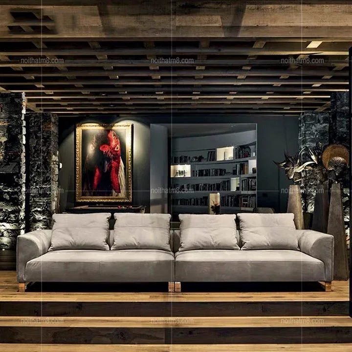 Sofa da phòng khách hiện đại phong cách Ý M8-3542