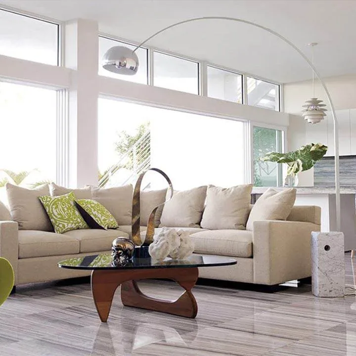 Bàn sofa gỗ kính cường lực phong cách Bắc Âu M8-4229