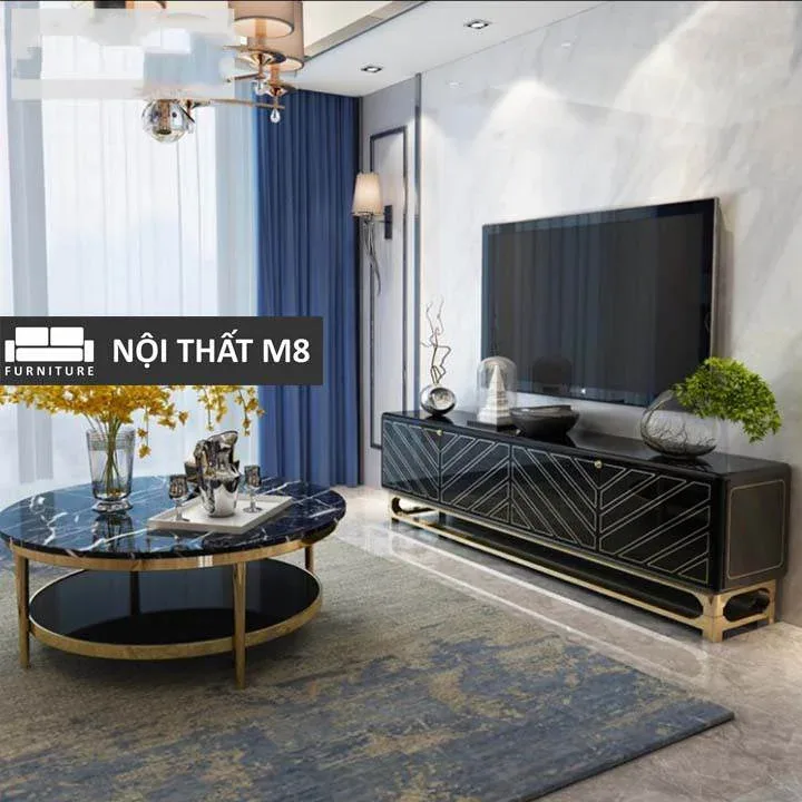 Mẫu kệ tivi phòng khách phong cách Bắc Âu sang trọng M8-2041