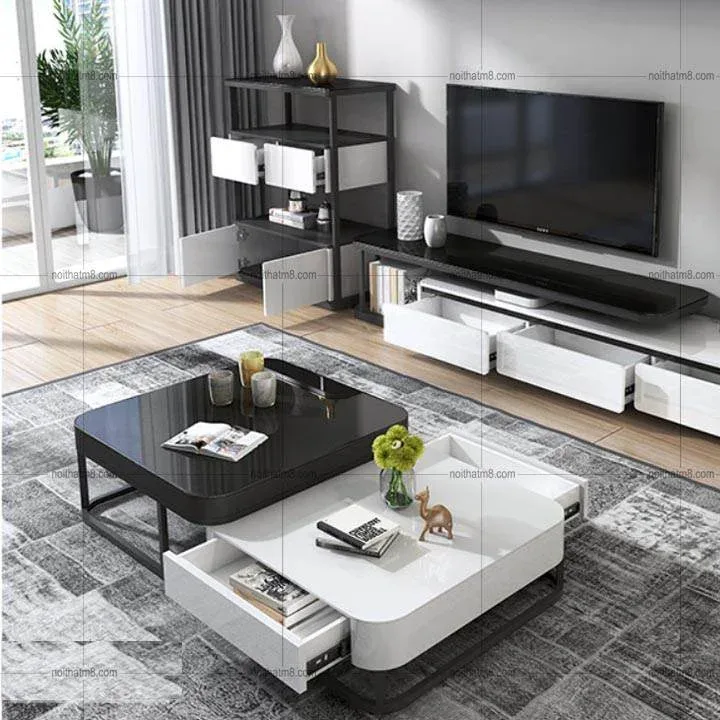 Bộ bàn trà đẹp hiện đại kiểu dáng độc đáo mới mẻ M8-4270